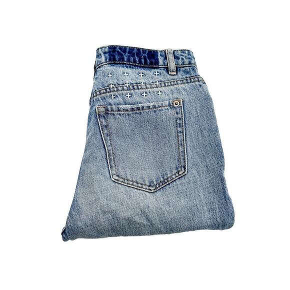 Ksubi Slim Pin Skream Trashed Light Wash Denim Jeans Size 26 - Picture 1 of 8